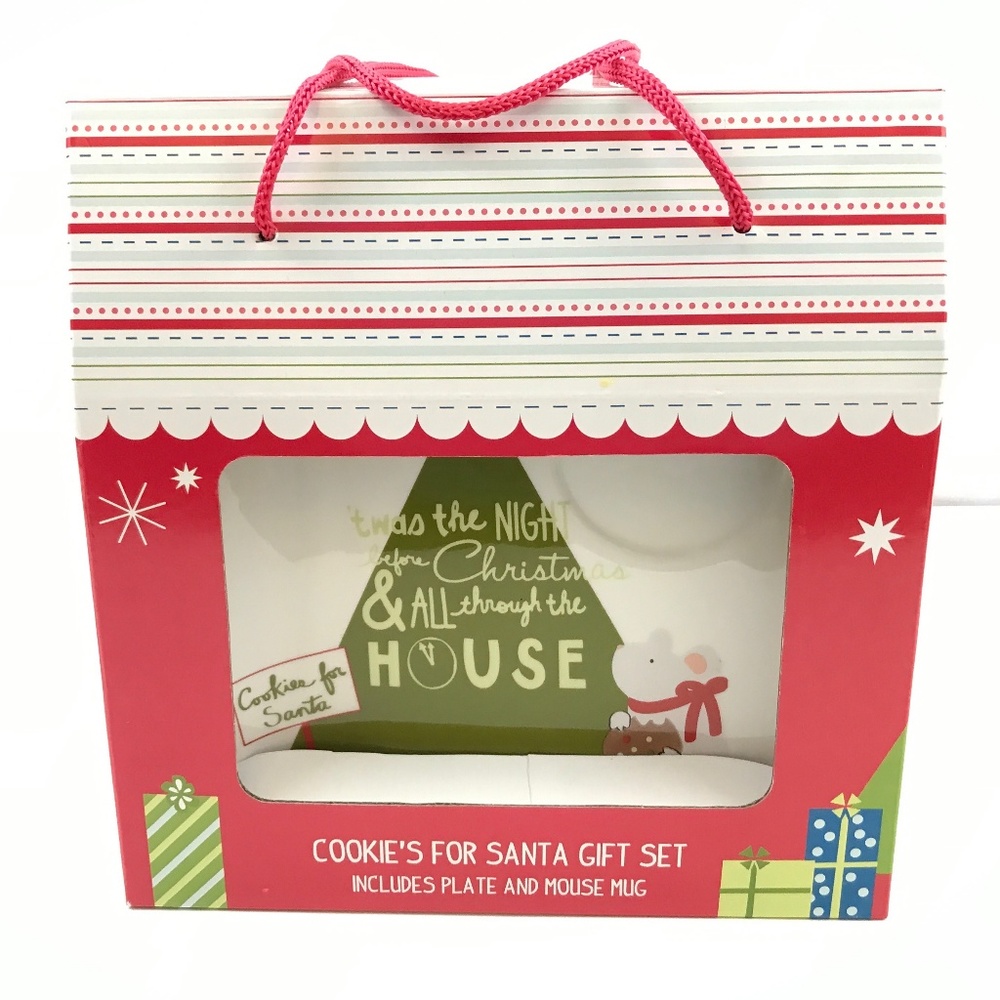 Cookies for Santa Plate & Mug Gift Set Mouse Xmas